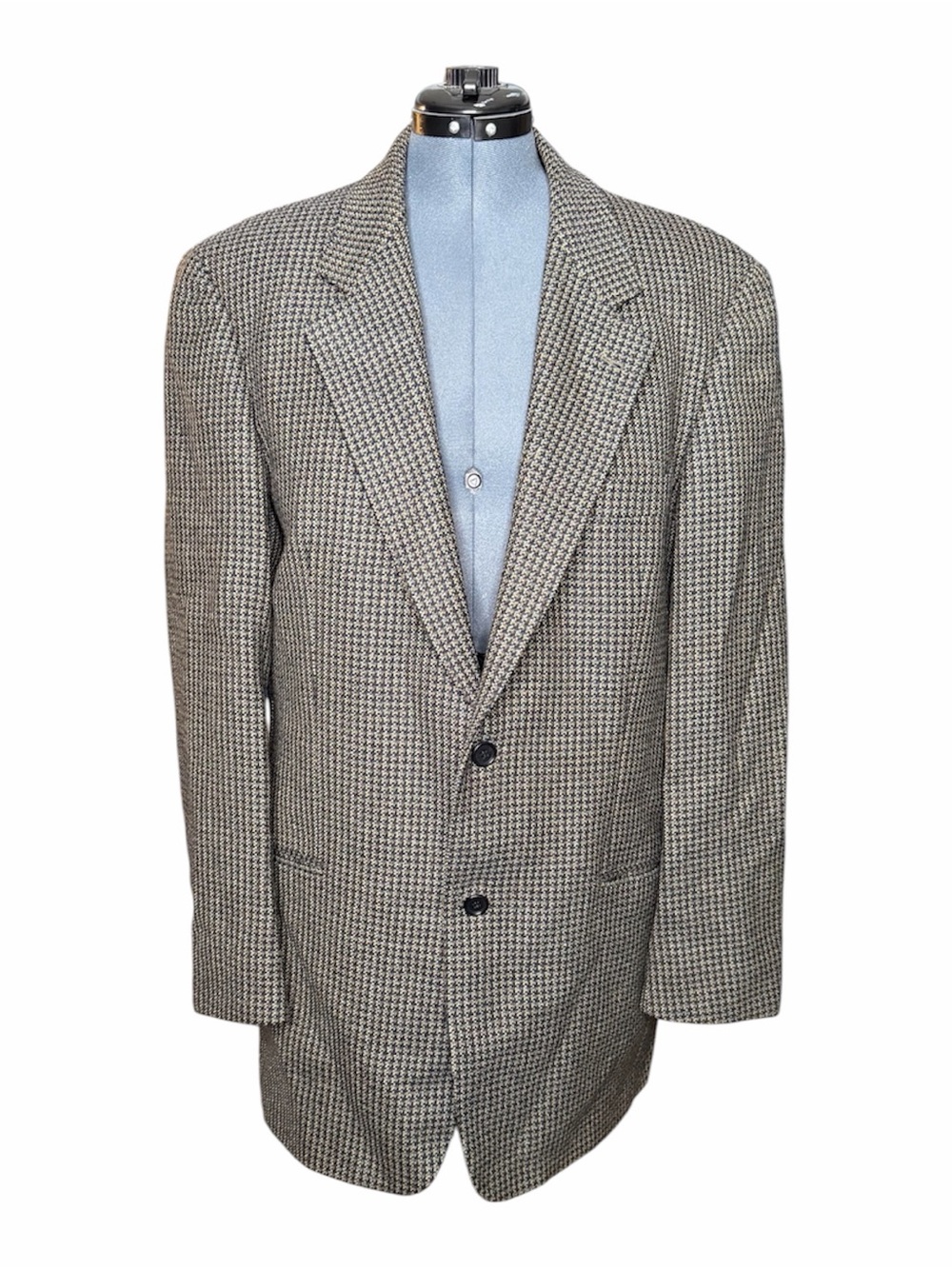 Hugo Boss Houndstooth Plaid Einstein Blazer Sport Coat Size 42 T wool Jacket